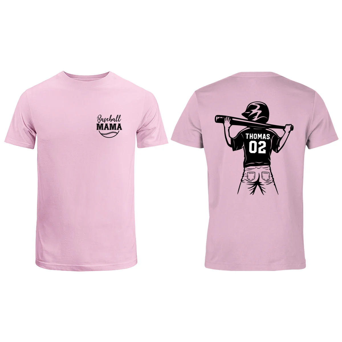 Baseball Mom Grandma - Personalized Double Sided Shirt - Game Day Baseball Little League - Image 9