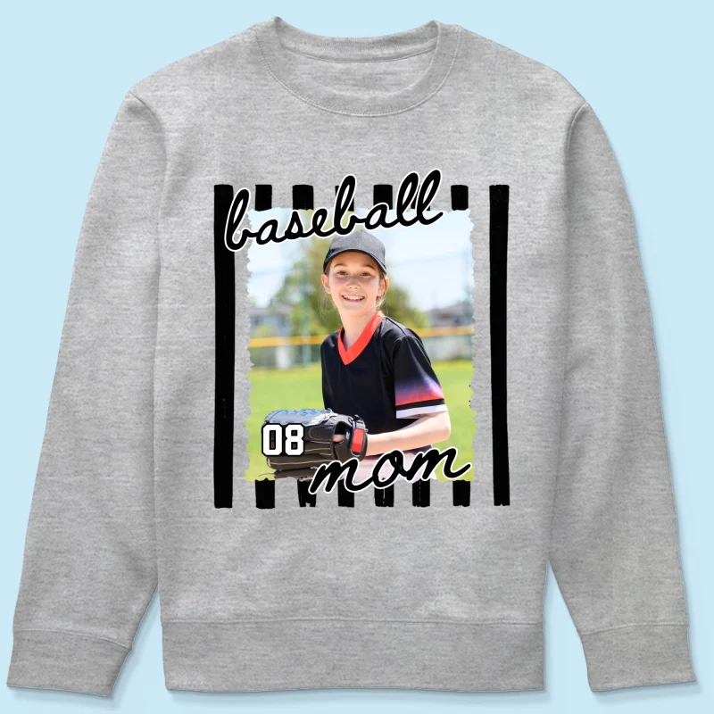 Baseball Mom Photo - Personalized Shirt - Mother's Day Gift for Mom, Wife - Image 49