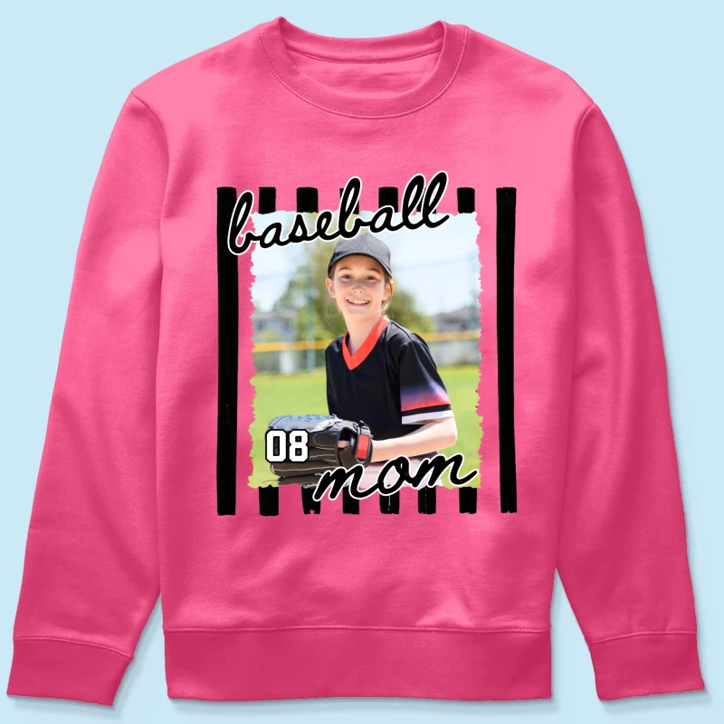 Baseball Mom Photo - Personalized Shirt - Mother's Day Gift for Mom, Wife - Image 53