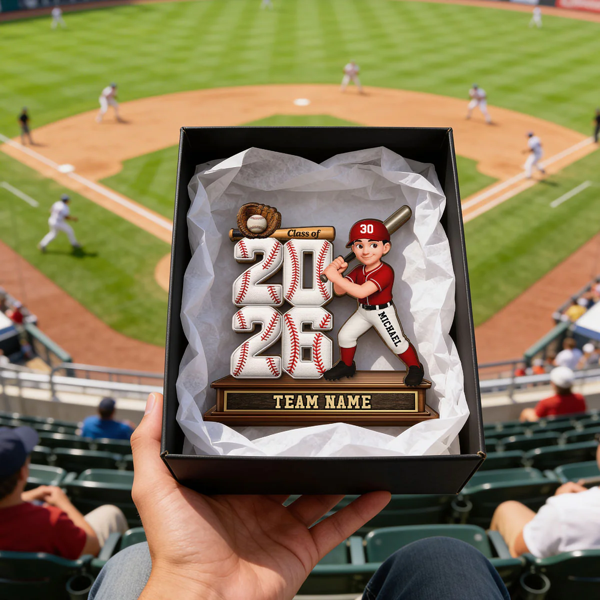 Baseball Senior Class Of 2026 2027 - Personalized 2-Layered Wooden Plaque - Graduation Gift For Son, Daughter, Graduates - Image 13