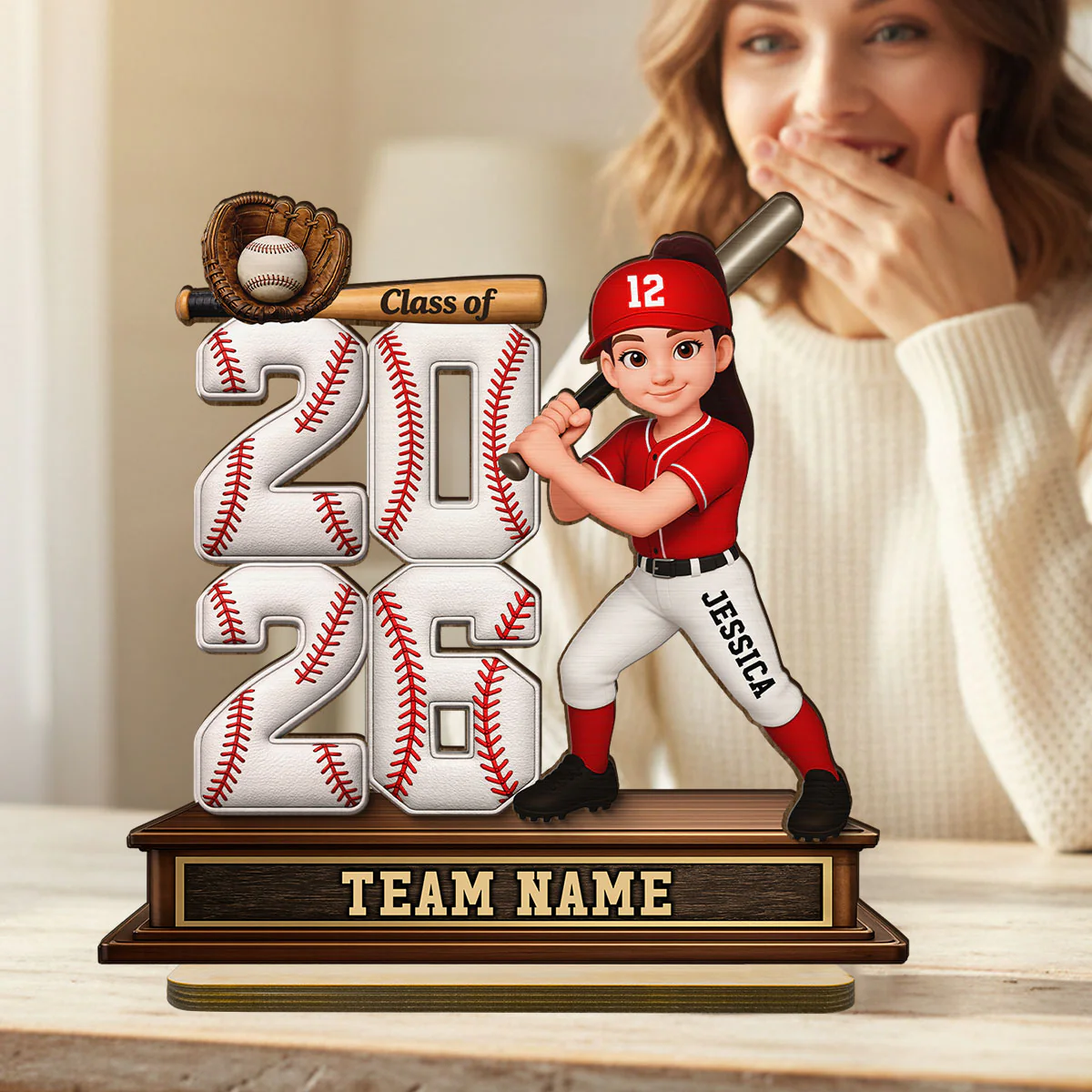 Baseball Senior Class Of 2026 2027 - Personalized 2-Layered Wooden Plaque - Graduation Gift For Son, Daughter, Graduates - Image 14