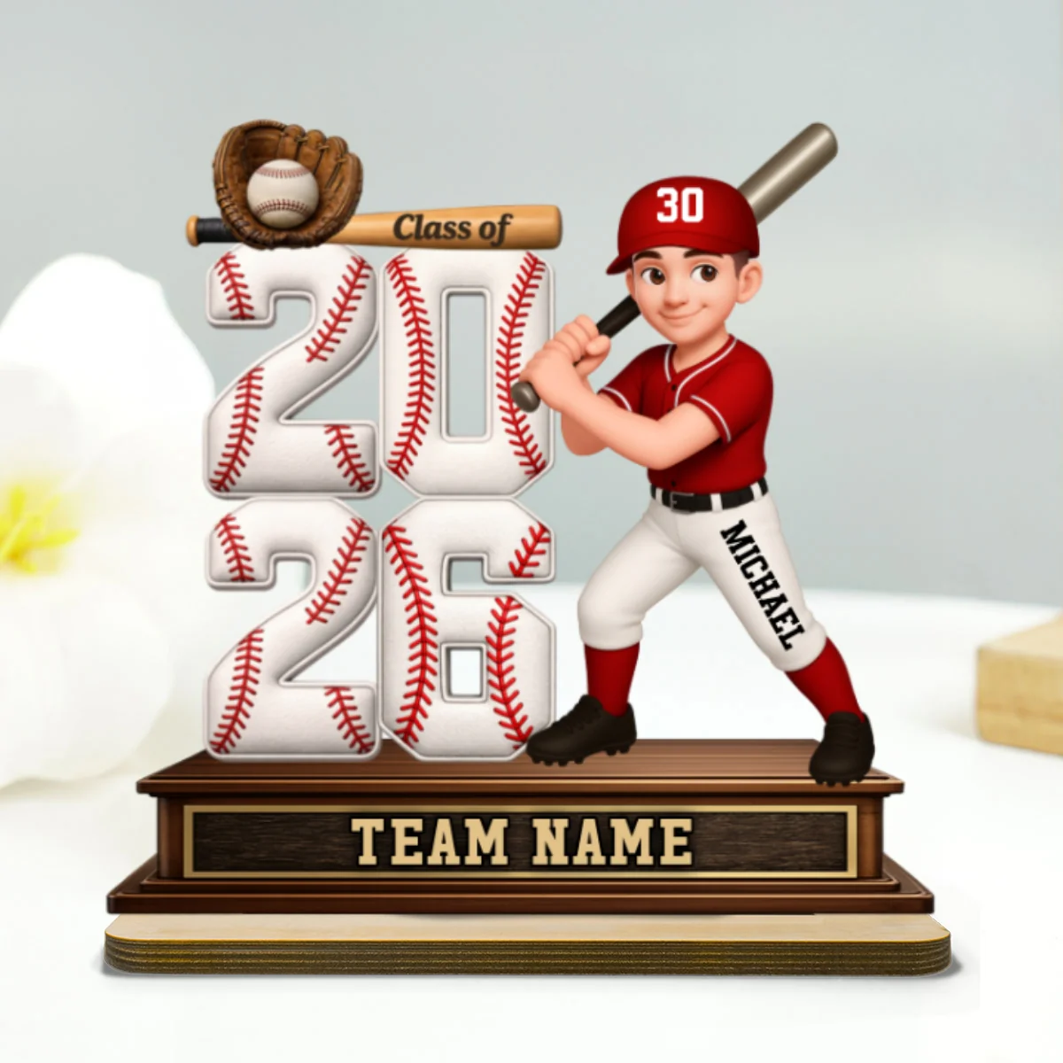 Baseball Senior Class Of 2026 2027 - Personalized 2-Layered Wooden Plaque - Graduation Gift For Son, Daughter, Graduates - Image 16
