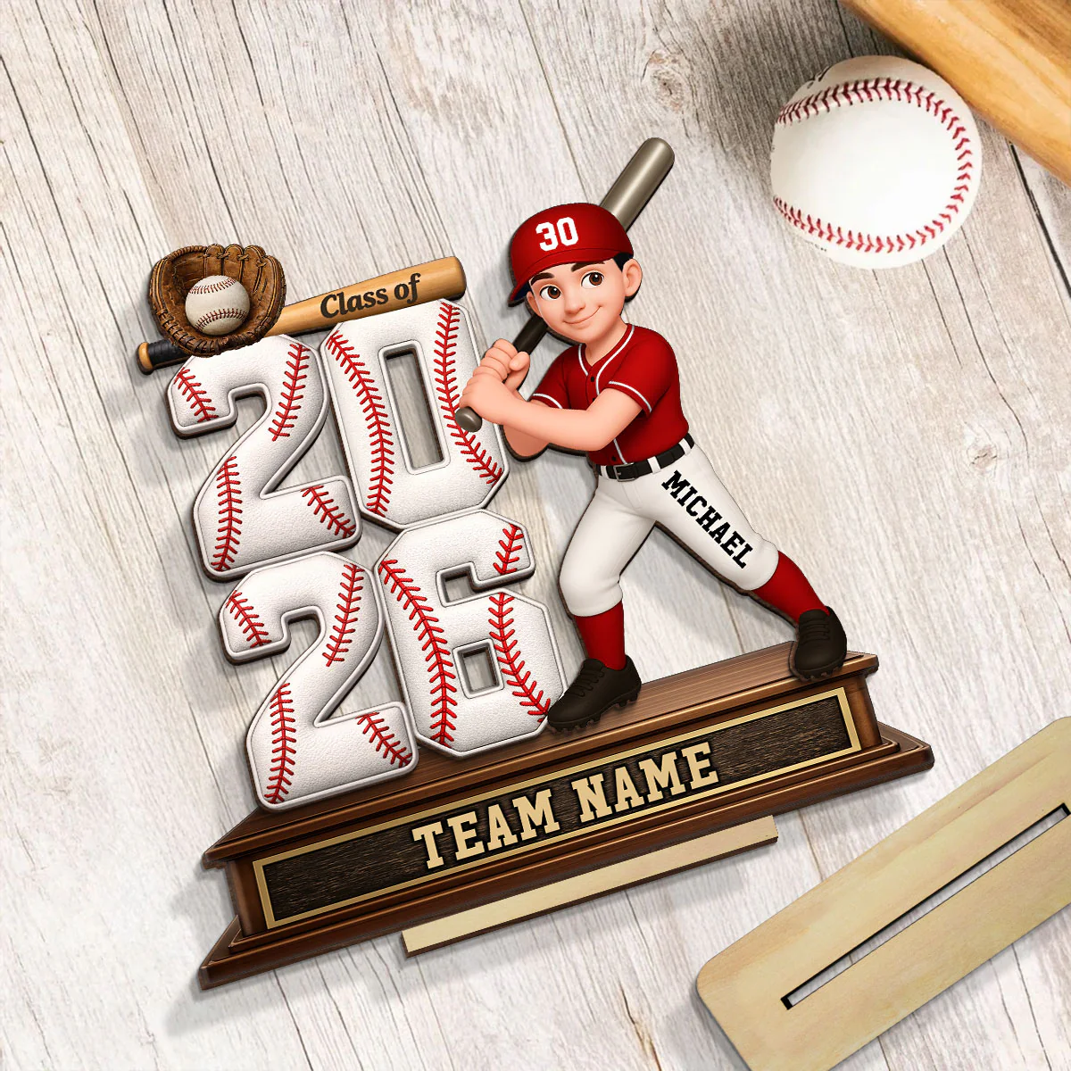 Baseball Senior Class Of 2026 2027 - Personalized 2-Layered Wooden Plaque - Graduation Gift For Son, Daughter, Graduates - Image 6