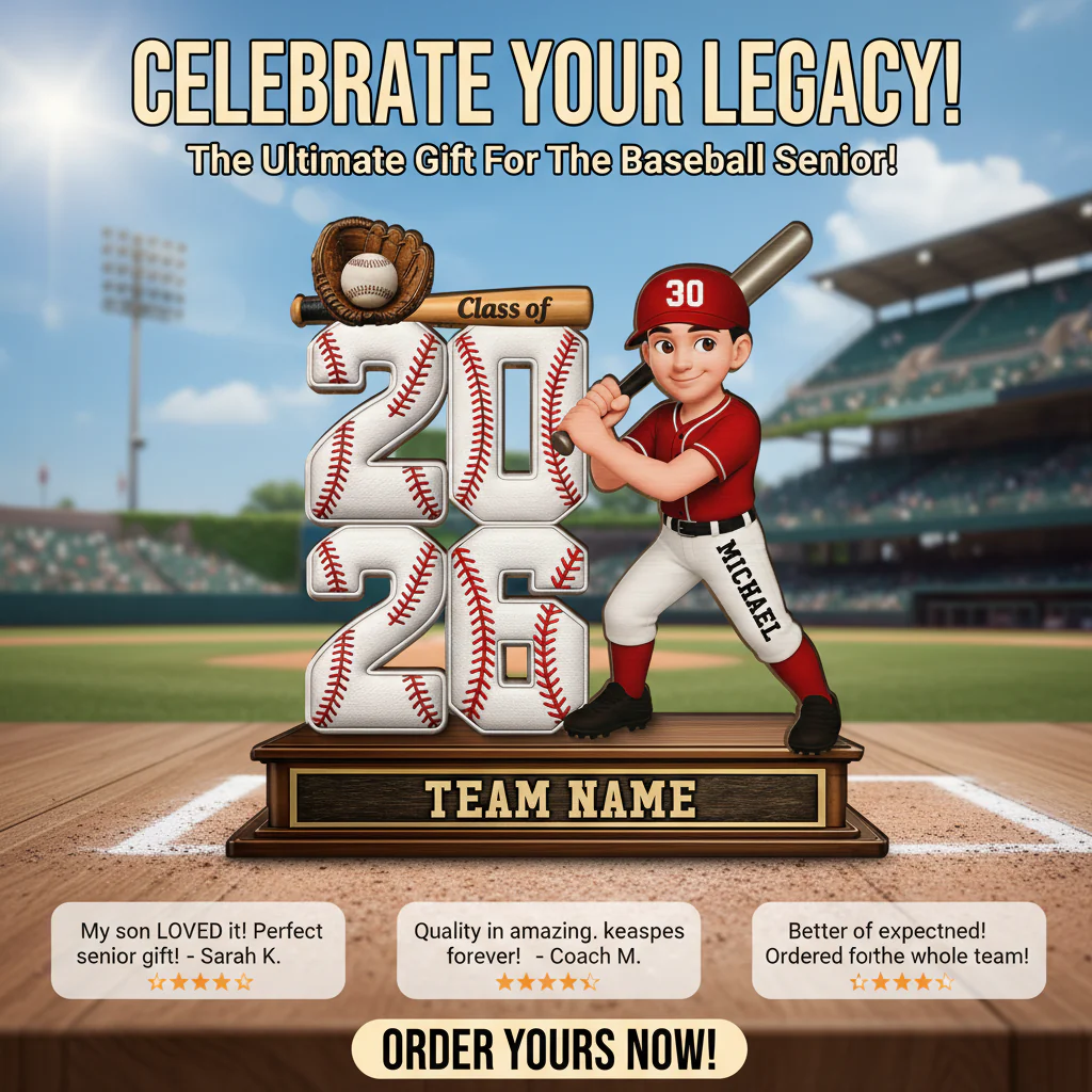 Baseball Senior Class Of 2026 2027 - Personalized 2-Layered Wooden Plaque - Graduation Gift For Son, Daughter, Graduates - Image 8