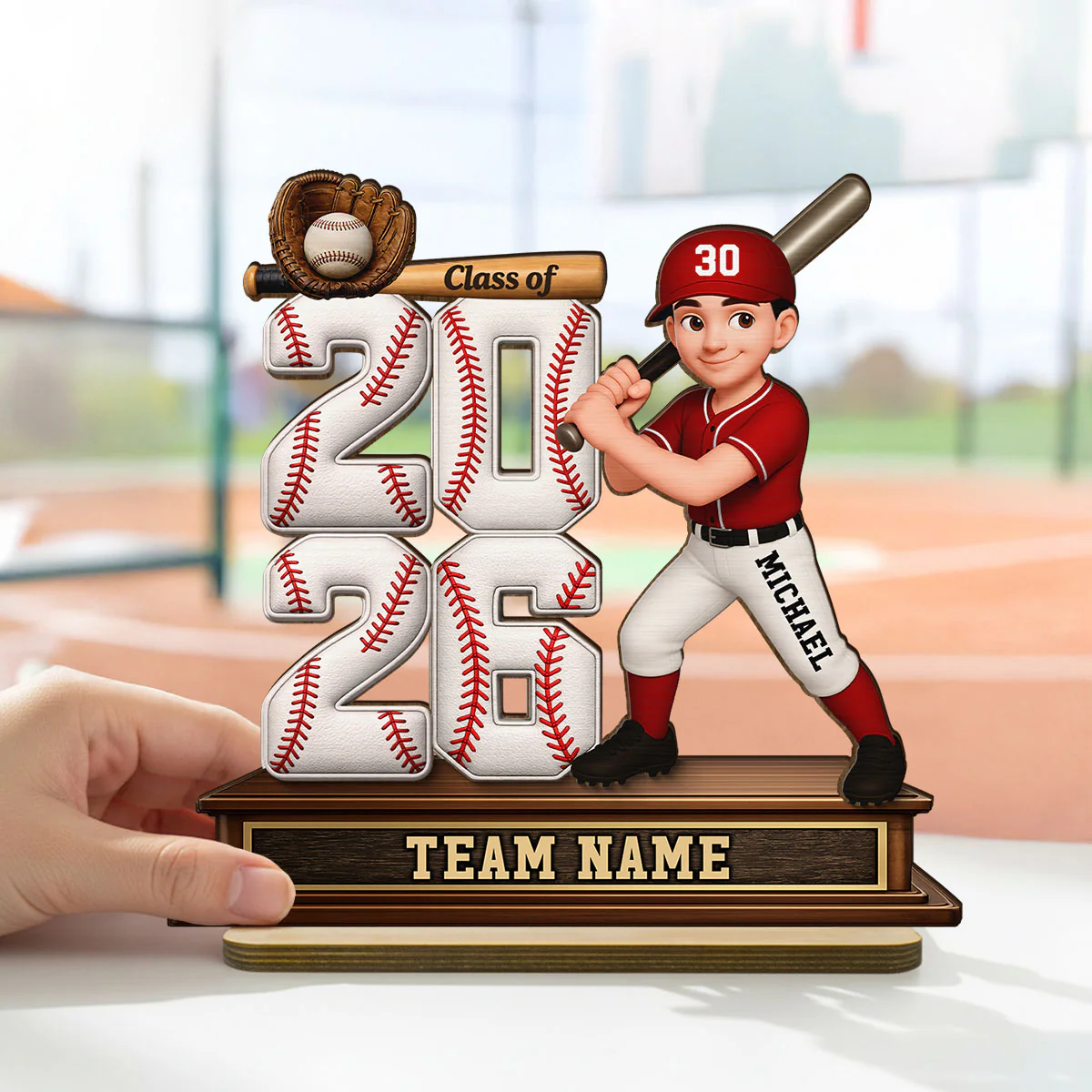Baseball Senior Class Of 2026 2027 - Personalized 2-Layered Wooden Plaque - Graduation Gift For Son, Daughter, Graduates - Image 9