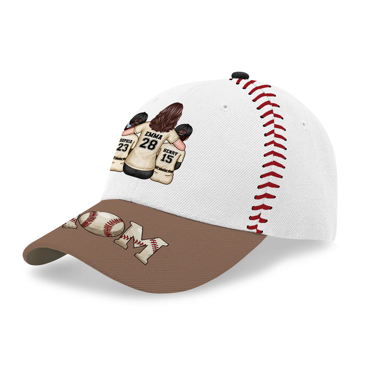 Baseball, Softball Mom And Kids Personalized Cap, Gift - Image 4
