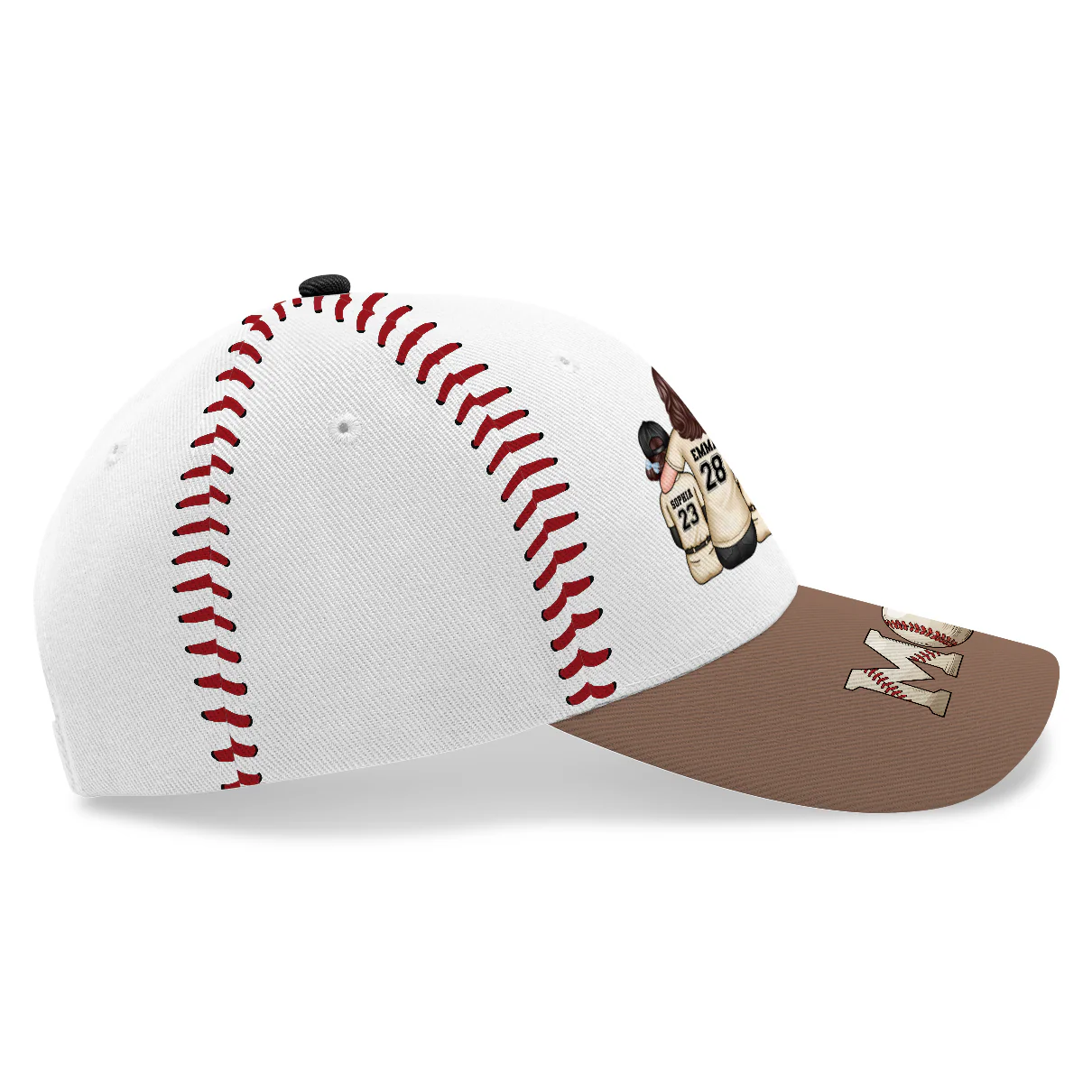 Baseball, Softball Mom And Kids Personalized Cap, Gift - Image 5