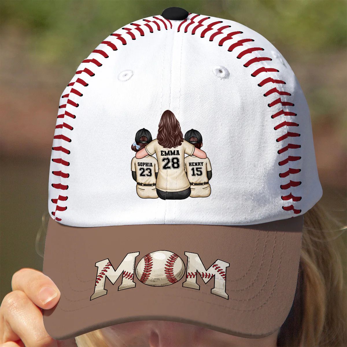 Baseball, Softball Mom And Kids Personalized Cap, Gift - Image 6