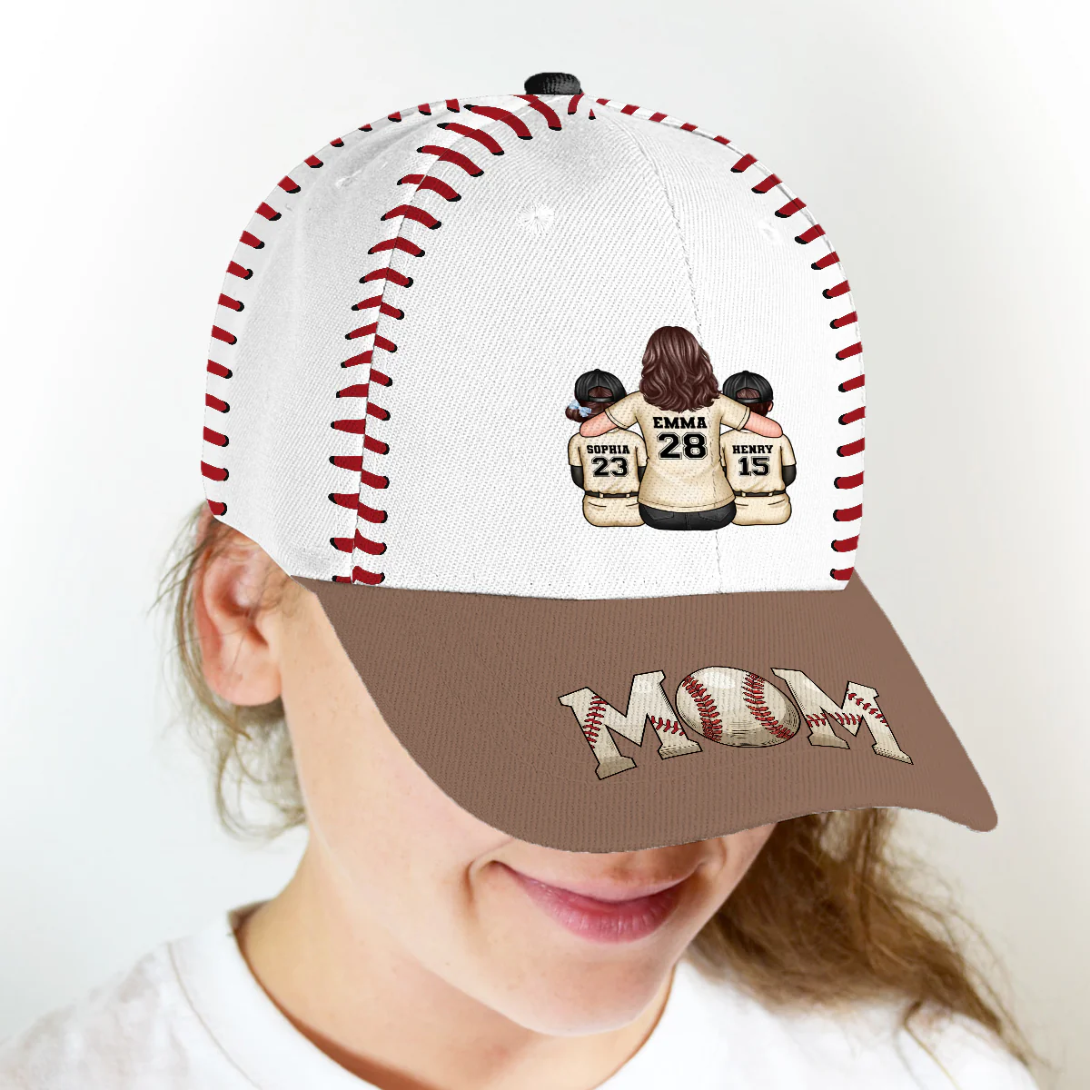 Baseball, Softball Mom And Kids Personalized Cap, Gift - Image 7