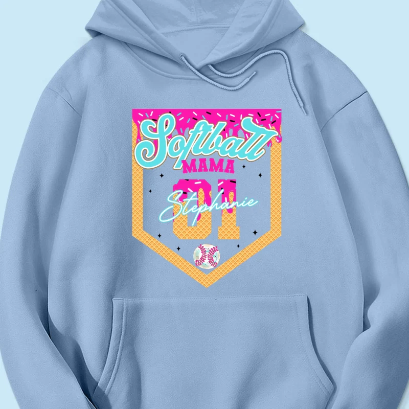 Baseball Softball Mom Ice Cream Drip Personalized Shirt, Gift for Moms - Image 17
