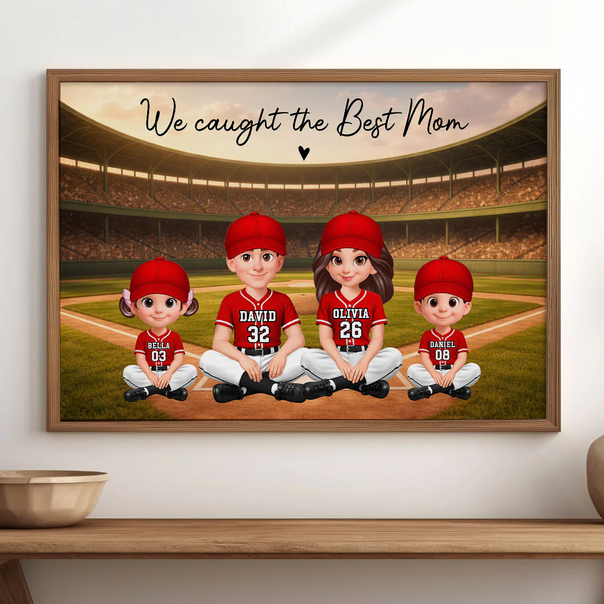 Baseball We Caught The Best Mom - Personalized Poster - Mother's Day Gift For Baseball Mom, Wife - Image 10