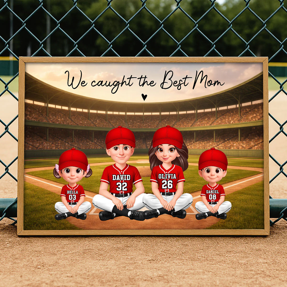 Baseball We Caught The Best Mom - Personalized Poster - Mother's Day Gift For Baseball Mom, Wife - Image 11