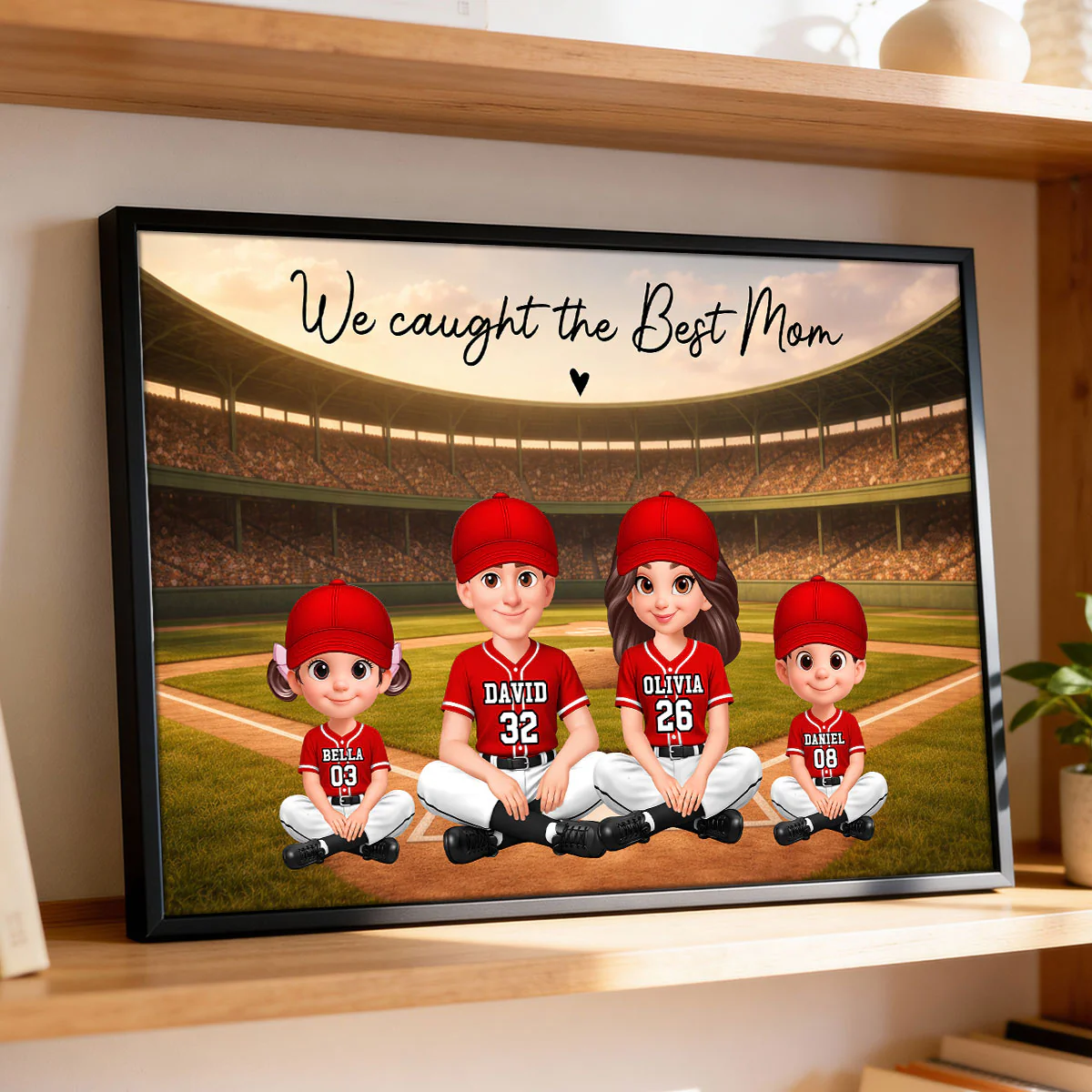 Baseball We Caught The Best Mom - Personalized Poster - Mother's Day Gift For Baseball Mom, Wife - Image 5
