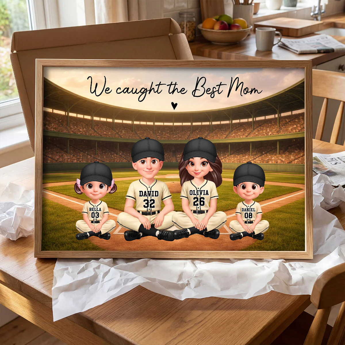 Baseball We Caught The Best Mom - Personalized Poster - Mother's Day Gift For Baseball Mom, Wife - Image 8
