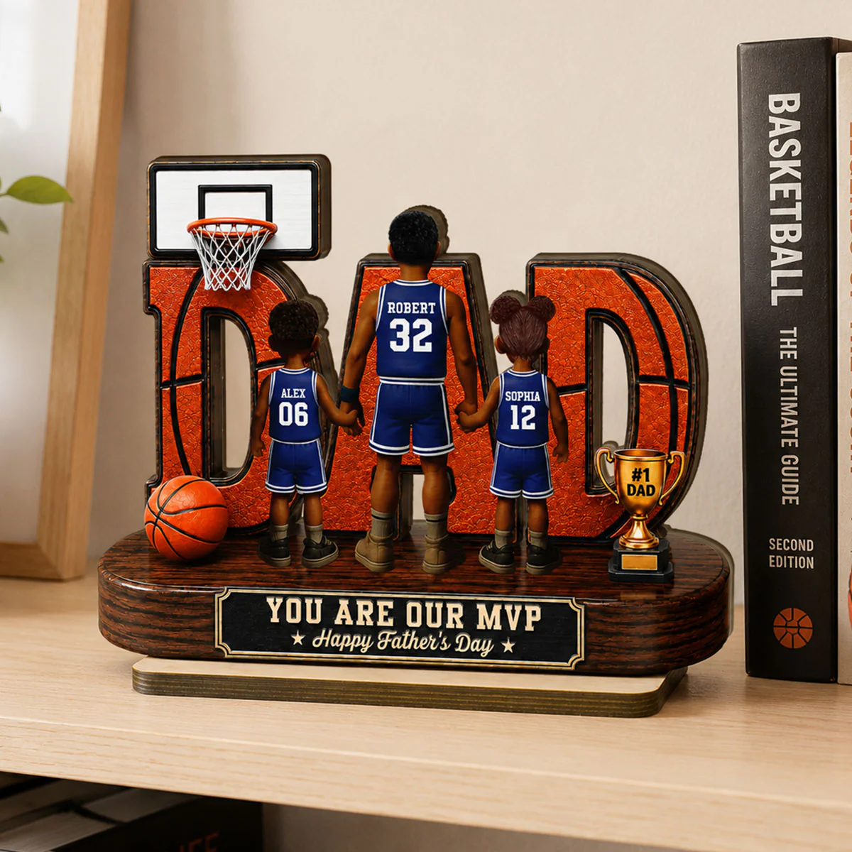 [UP TO 38% OFF] Basketball Dad Legend You Are Our MVP - Personalized 2-Layered Wooden Plaque - Unique  Gift For Dad, Husband, Basketball Fans - Image 3