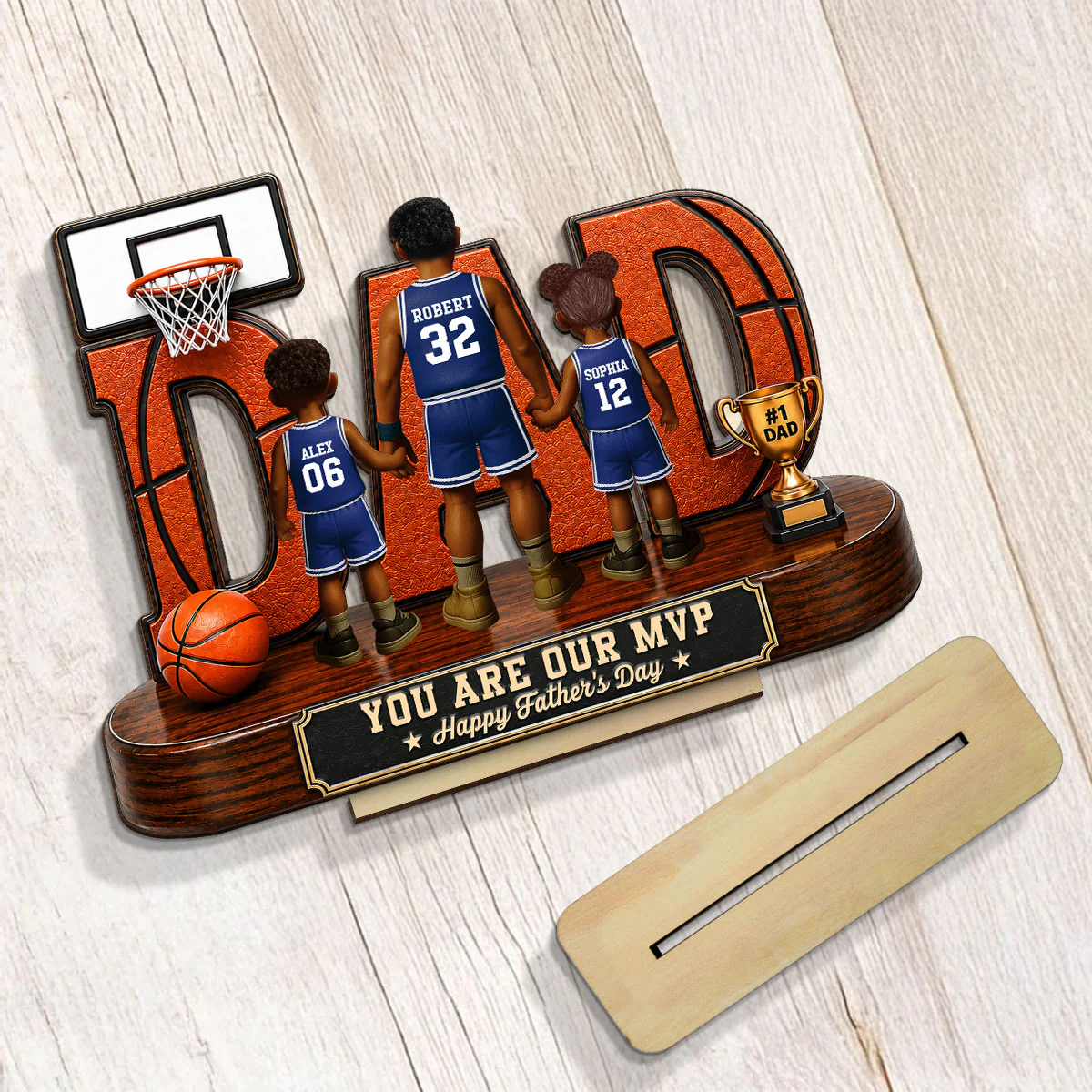[UP TO 38% OFF] Basketball Dad Legend You Are Our MVP - Personalized 2-Layered Wooden Plaque - Unique  Gift For Dad, Husband, Basketball Fans - Image 5