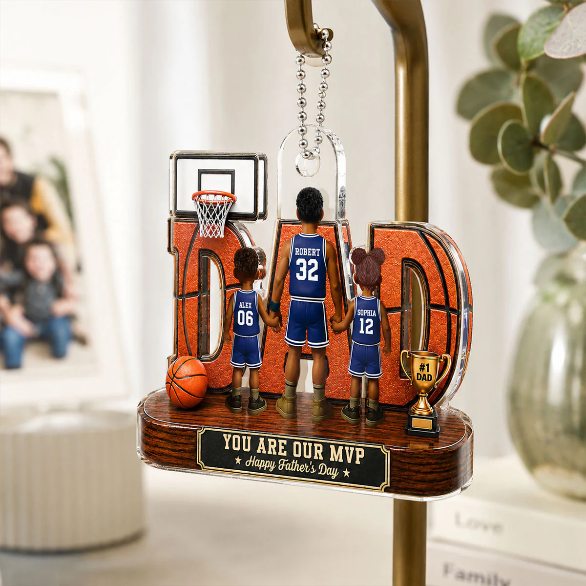Basketball Dad Legend You Are Our MVP - Personalized Acrylic Car Hanger - Father's Day Gift For Dad, Husband, Basketball Fans - Image 10