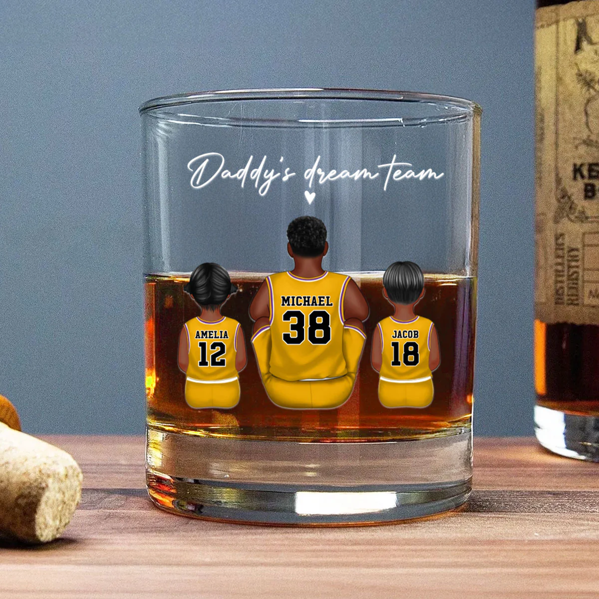 Basketball Dream Team Personalized Wine Glass Thoughtful Gift for Dad and Home Decor - Image 7