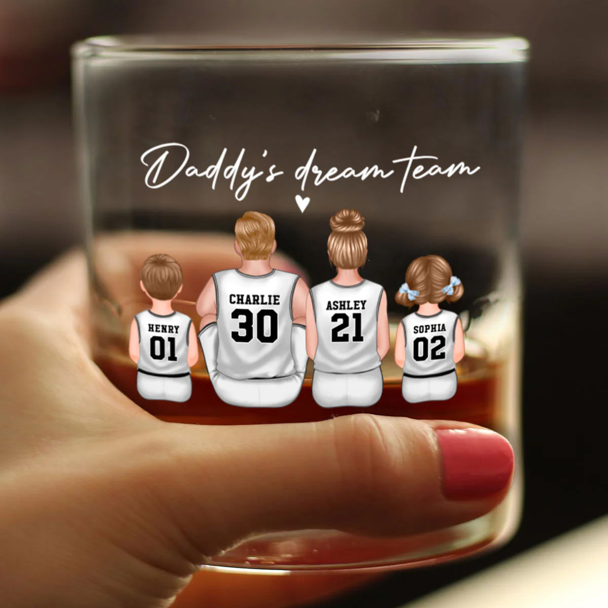 Basketball Dream Team Personalized Wine Glass Thoughtful Gift for Dad and Home Decor - Image 8