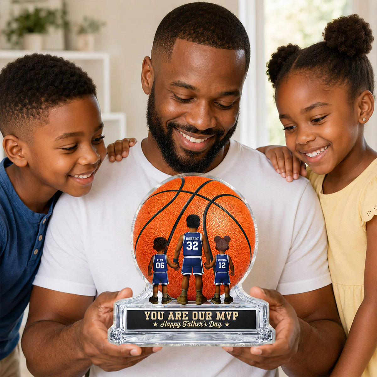 Basketball No 1 Dad Legend You Are Our MVP - Personalized Acrylic Block Plaque -  Gift For Dad, Husband, Basketball Fans - Image 10