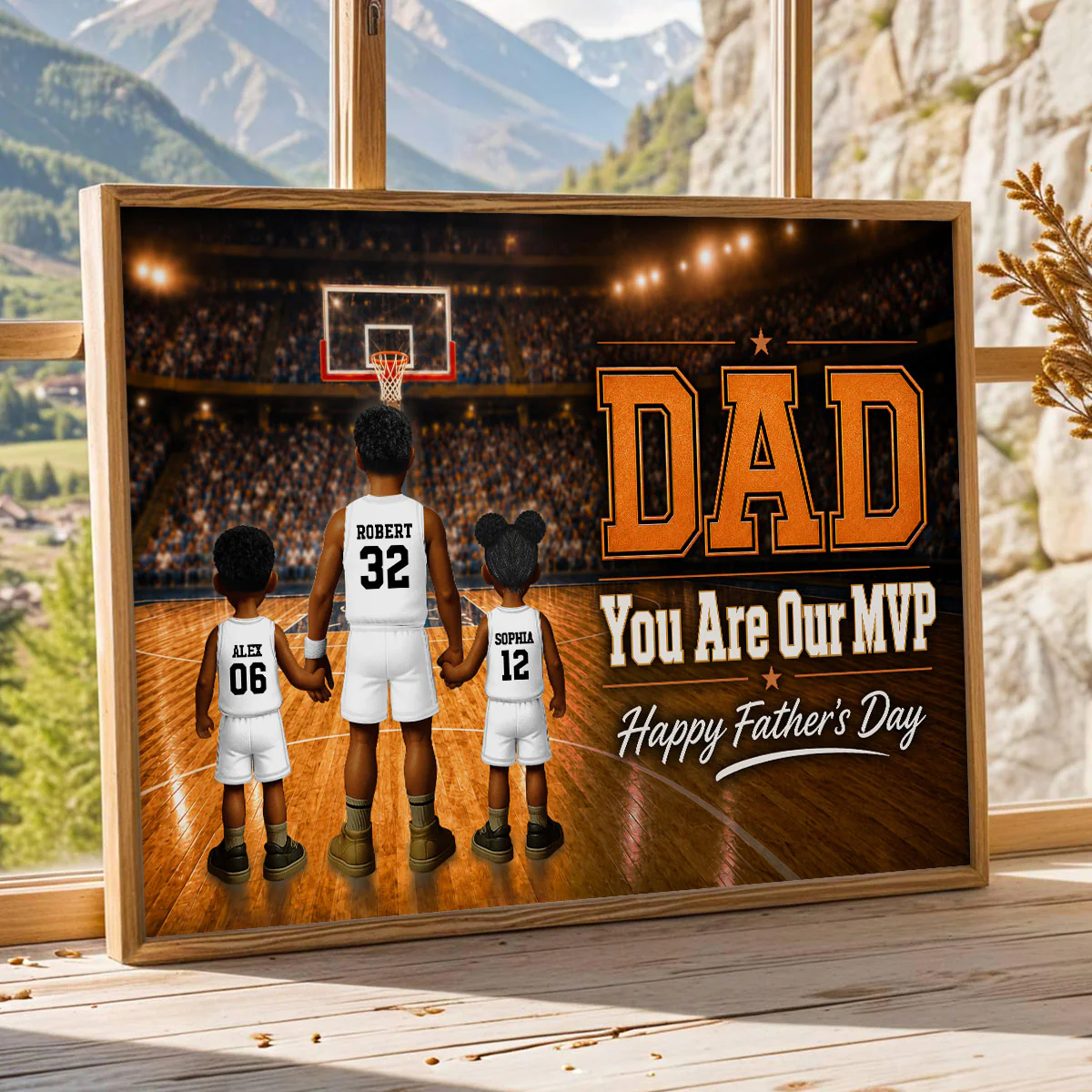 Basketball No 1 Dad Legend You Are Our MVP - Personalized Poster - Father's Day Gift For Dad, Husband, Basketball Fans - Image 4
