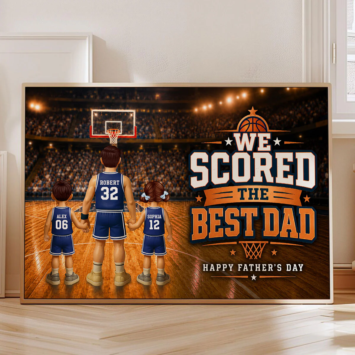 Basketball No 1 Dad Legend You Are Our MVP - Personalized Poster - Father's Day Gift For Dad, Husband, Basketball Fans - Image 5
