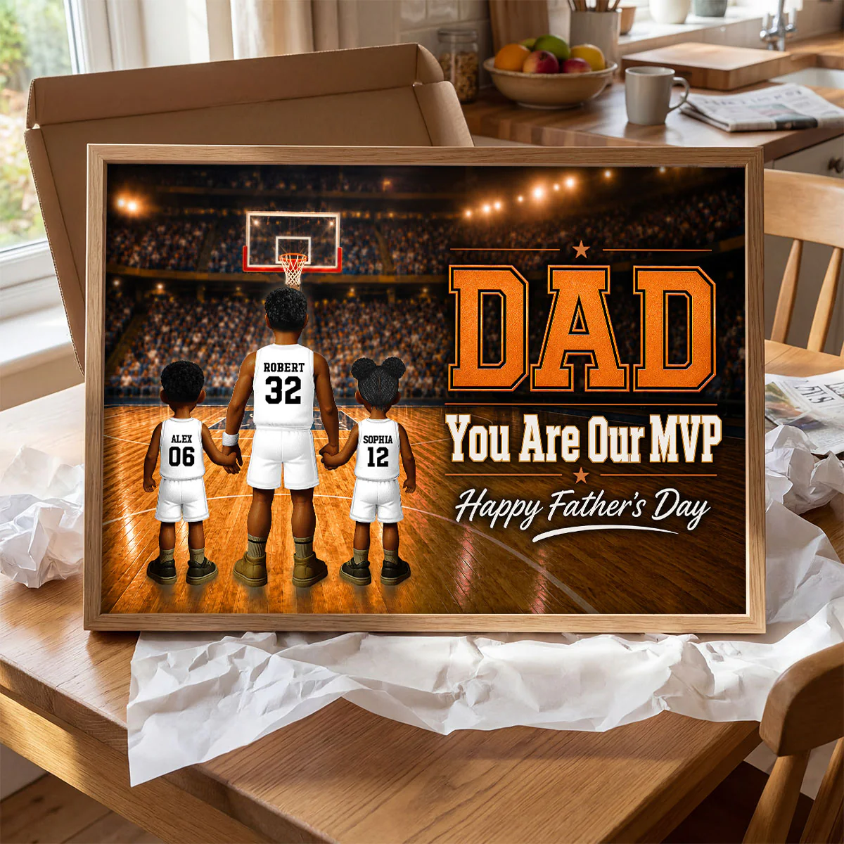 Basketball No 1 Dad Legend You Are Our MVP - Personalized Poster - Father's Day Gift For Dad, Husband, Basketball Fans - Image 6