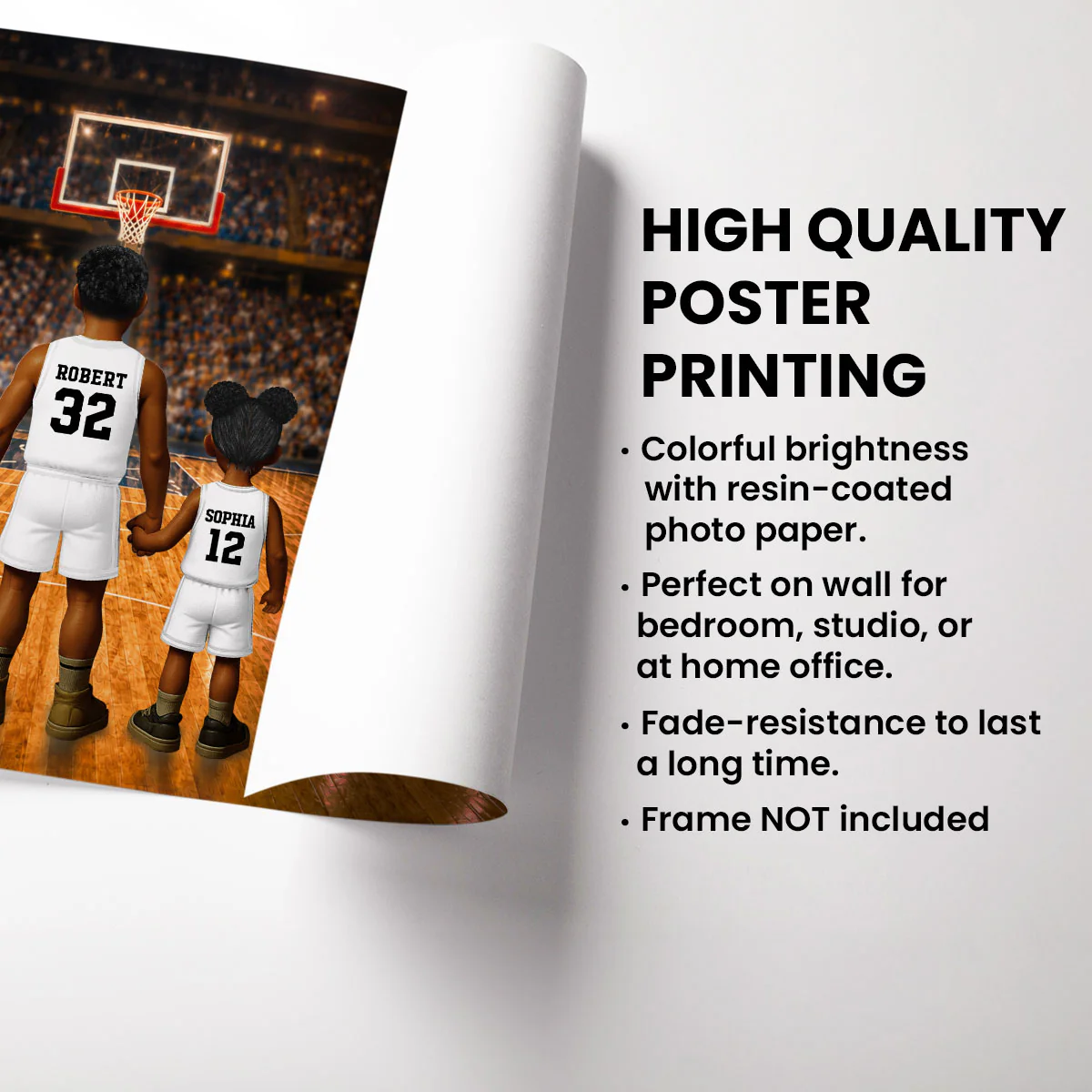 Basketball No 1 Dad Legend You Are Our MVP - Personalized Poster - Father's Day Gift For Dad, Husband, Basketball Fans - Image 8