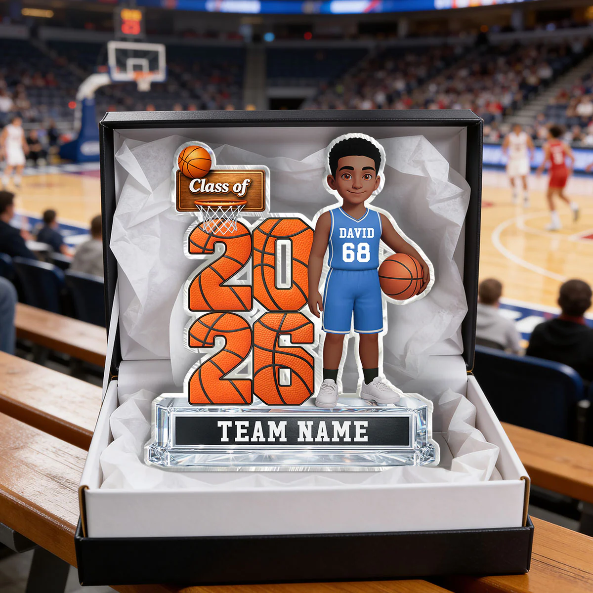 Basketball Senior Class Of 2026 2027 2D Flat - Personalized Acrylic Block Plaque - Graduation Gift For Son, Daughter - Image 4