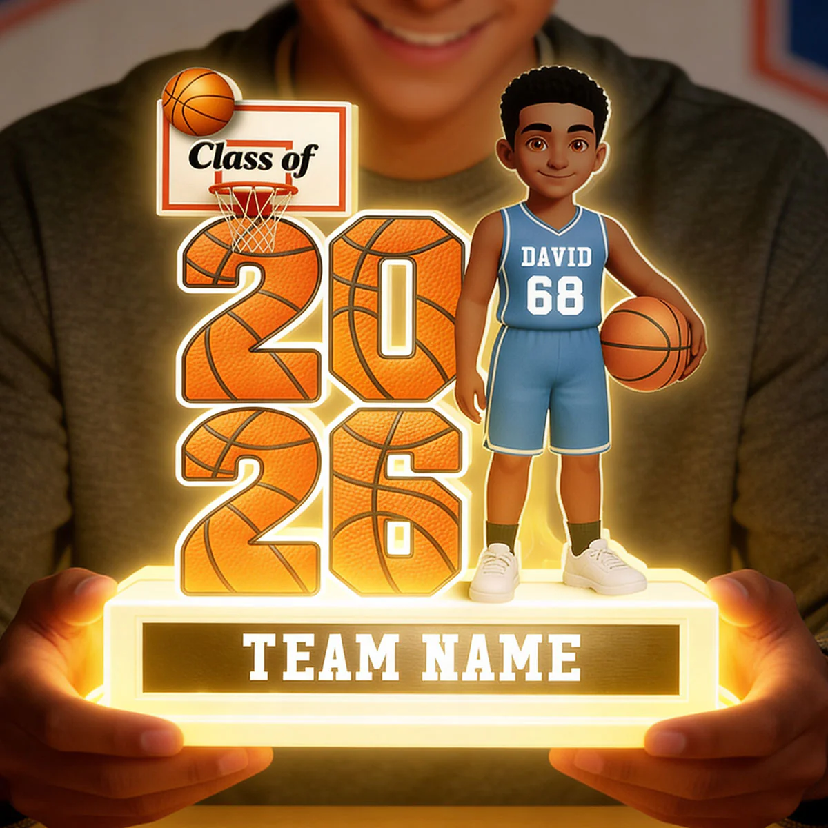 Basketball Senior Class Of 2026 2027 - Personalized Light Box - Graduation Gift For Son, Daughter - Image 2