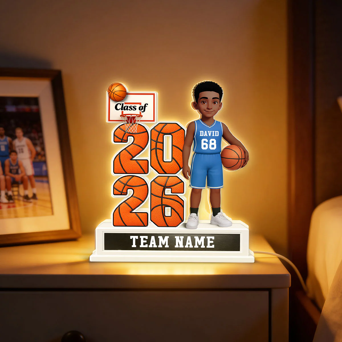 Basketball Senior Class Of 2026 2027 - Personalized Light Box - Graduation Gift For Son, Daughter - Image 8