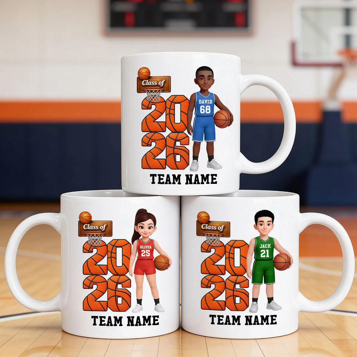 Basketball Senior Class Of 2026 2027 - Personalized Mug - Graduation Keepsake For Son, Daughter - Image 14