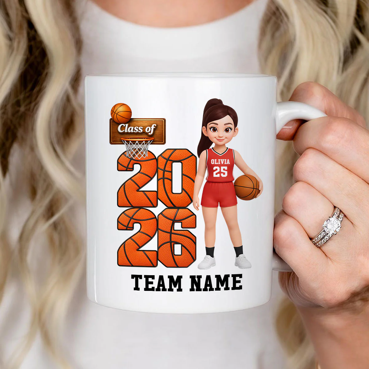 Basketball Senior Class Of 2026 2027 - Personalized Mug - Graduation Keepsake For Son, Daughter - Image 2