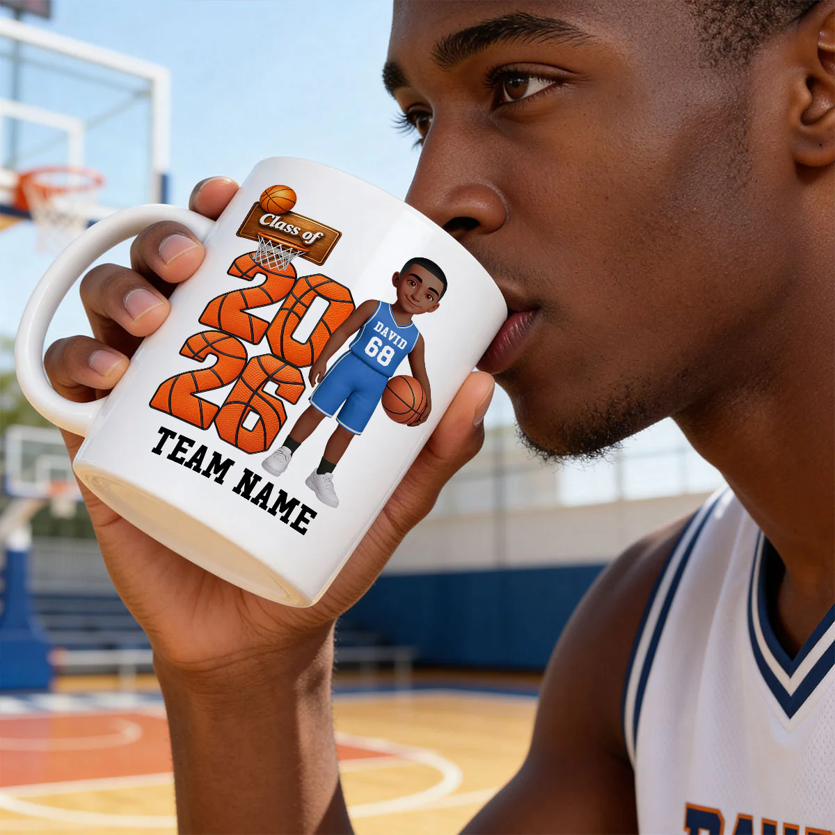 Basketball Senior Class Of 2026 2027 - Personalized Mug - Graduation Keepsake For Son, Daughter - Image 3