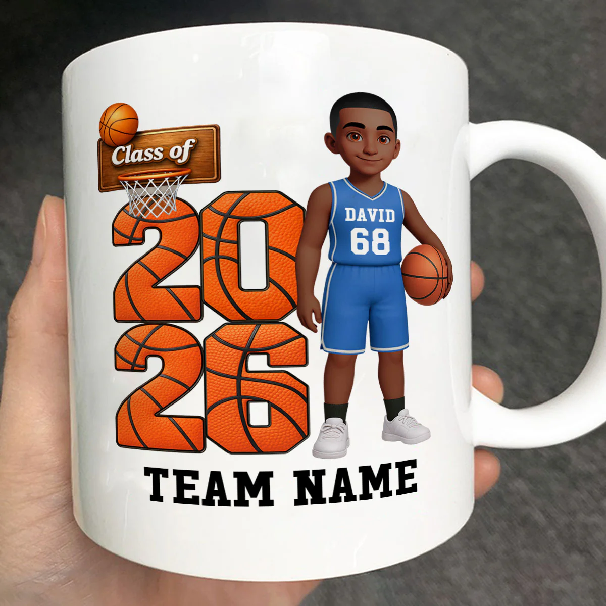 Basketball Senior Class Of 2026 2027 - Personalized Mug - Graduation Keepsake For Son, Daughter - Image 4