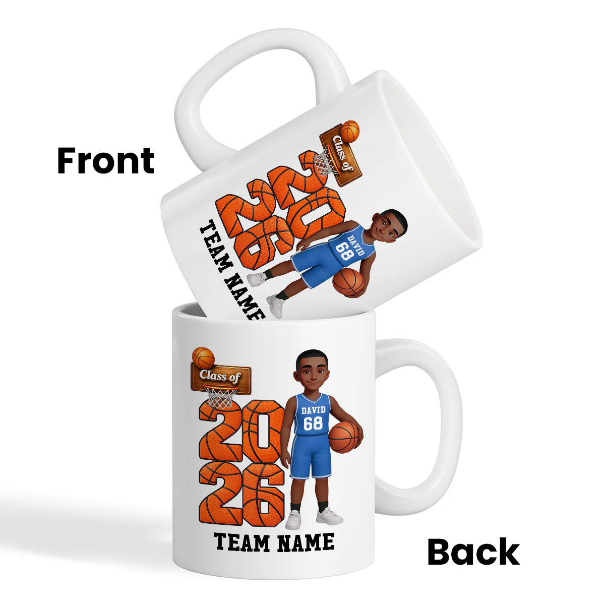 Basketball Senior Class Of 2026 2027 - Personalized Mug - Graduation Keepsake For Son, Daughter - Image 7