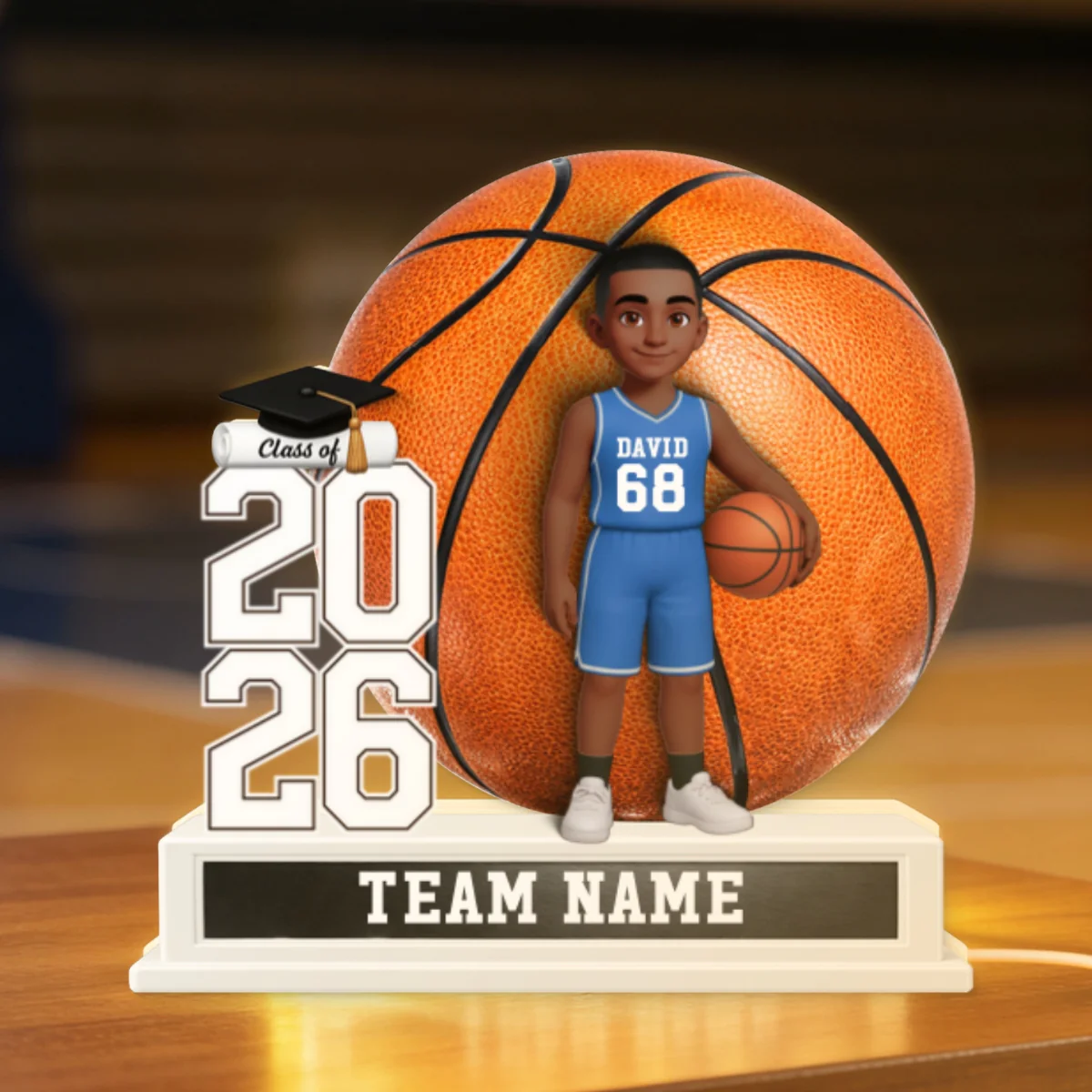 Basketball Senior Keepsake 2D Flat - Personalized Light Box - Graduation Gift For Son, Daughter, Graduates Class of 2026 - Image 13