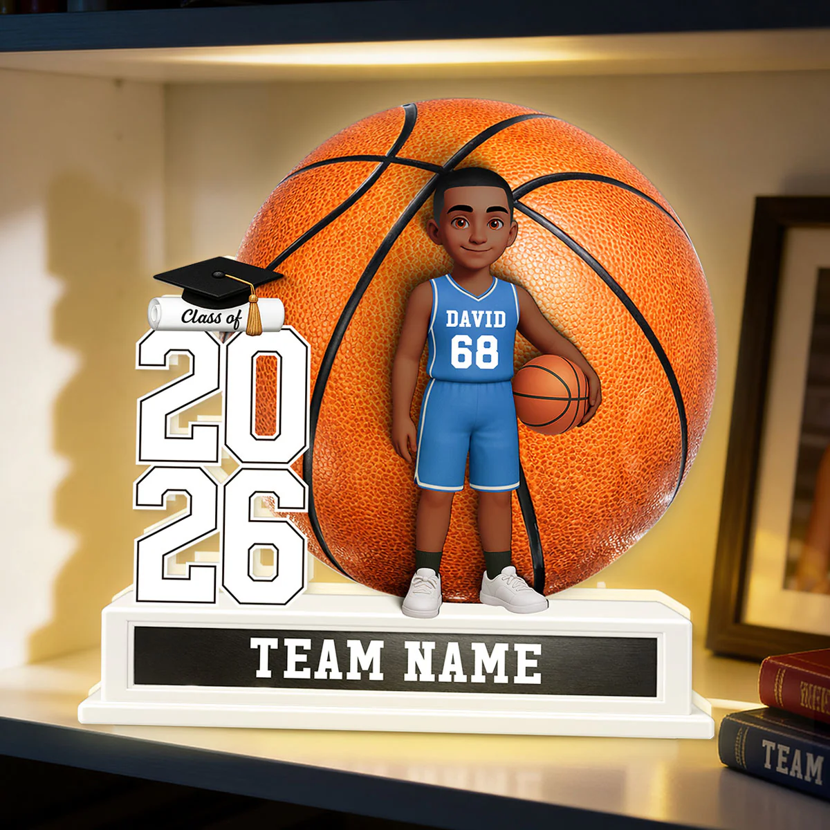 Basketball Senior Keepsake 2D Flat - Personalized Light Box - Graduation Gift For Son, Daughter, Graduates Class of 2026 - Image 5