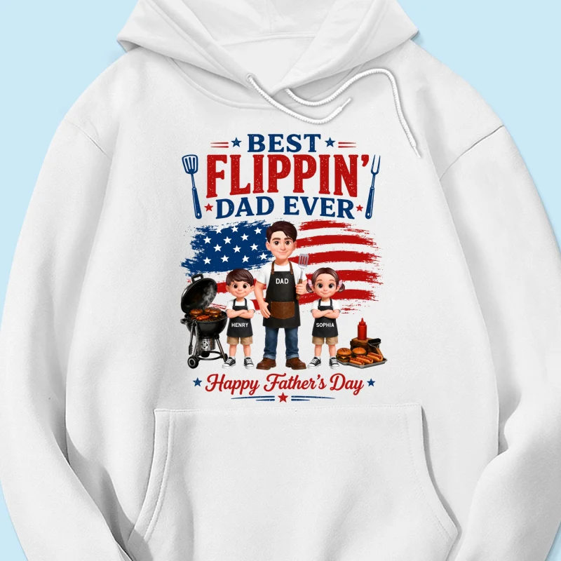 BBQ Best Flippin' Dad Ever Nation Flag - Personalized Shirt - Father's Day Gift For Dad, Husband - Image 12