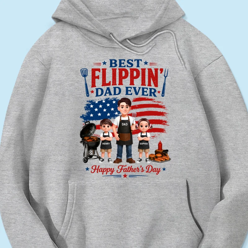 BBQ Best Flippin' Dad Ever Nation Flag - Personalized Shirt - Father's Day Gift For Dad, Husband - Image 13