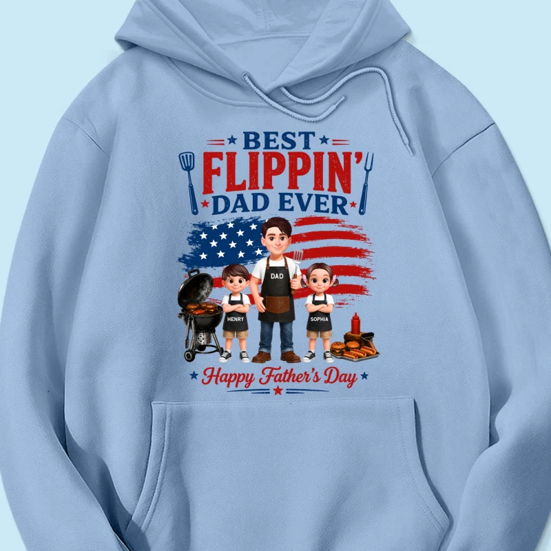 BBQ Best Flippin' Dad Ever Nation Flag - Personalized Shirt - Father's Day Gift For Dad, Husband - Image 14