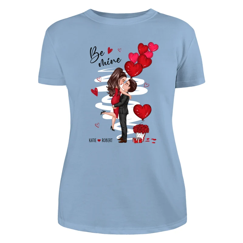 Be Mine Doll Couple Kissing Personalized Shirt - Image 8