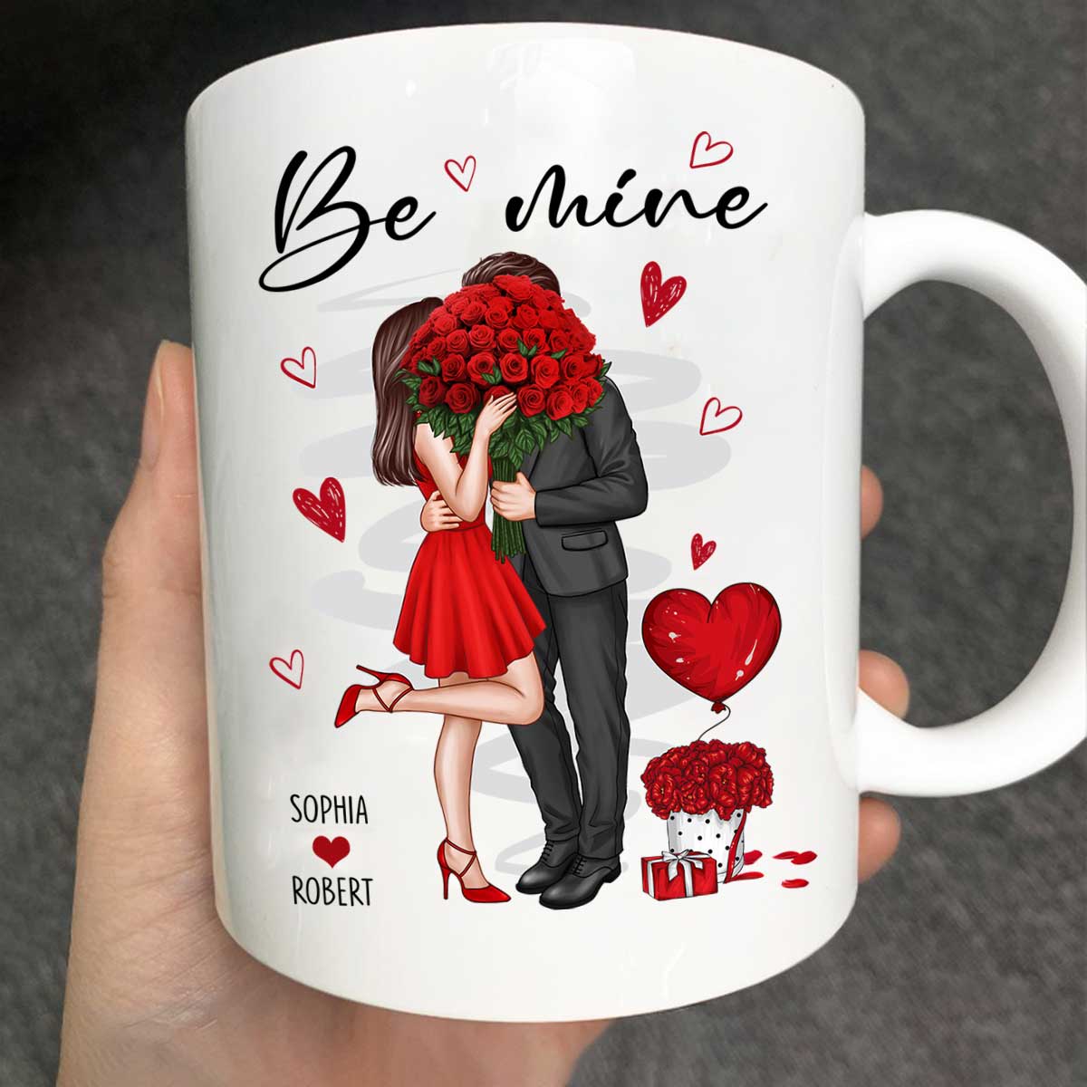 Be Mine Elegant Couple Personalized Mug - Image 2