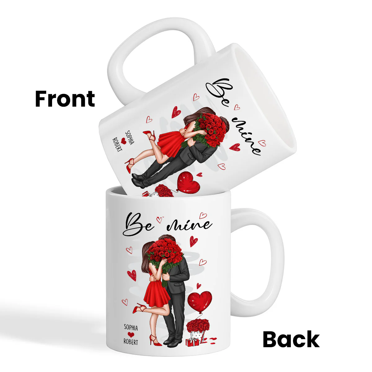 Be Mine Elegant Couple Personalized Mug - Image 3