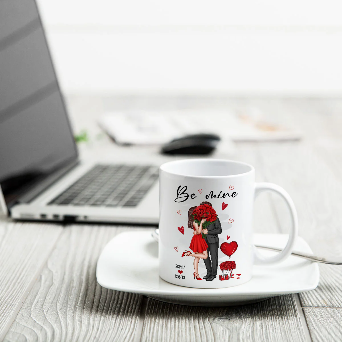 Be Mine Elegant Couple Personalized Mug - Image 4