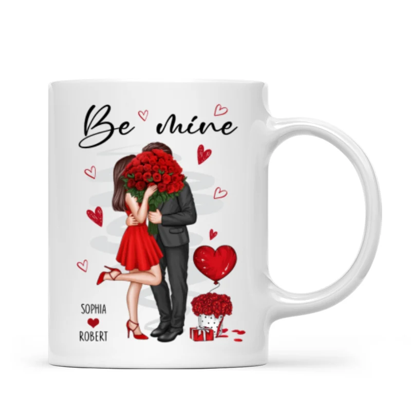 Be Mine Elegant Couple Personalized Mug - Image 6