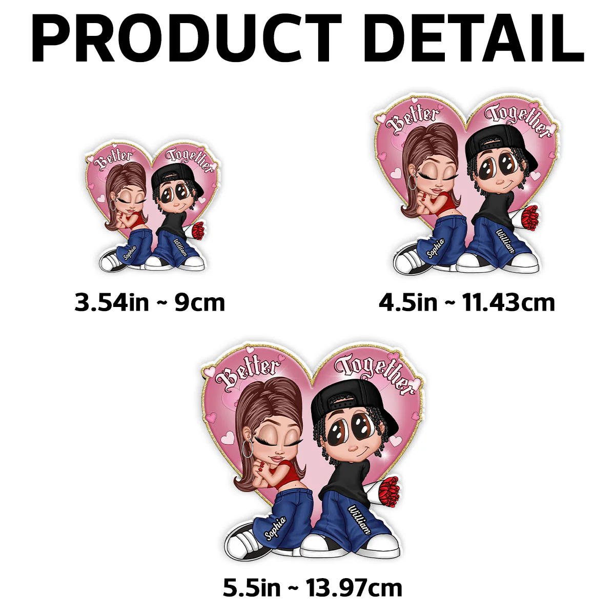 Be Mine Y2K Chicano Style Couple  Gift For Her For Him Personalized Acrylic Fridge Magnet - Image 5