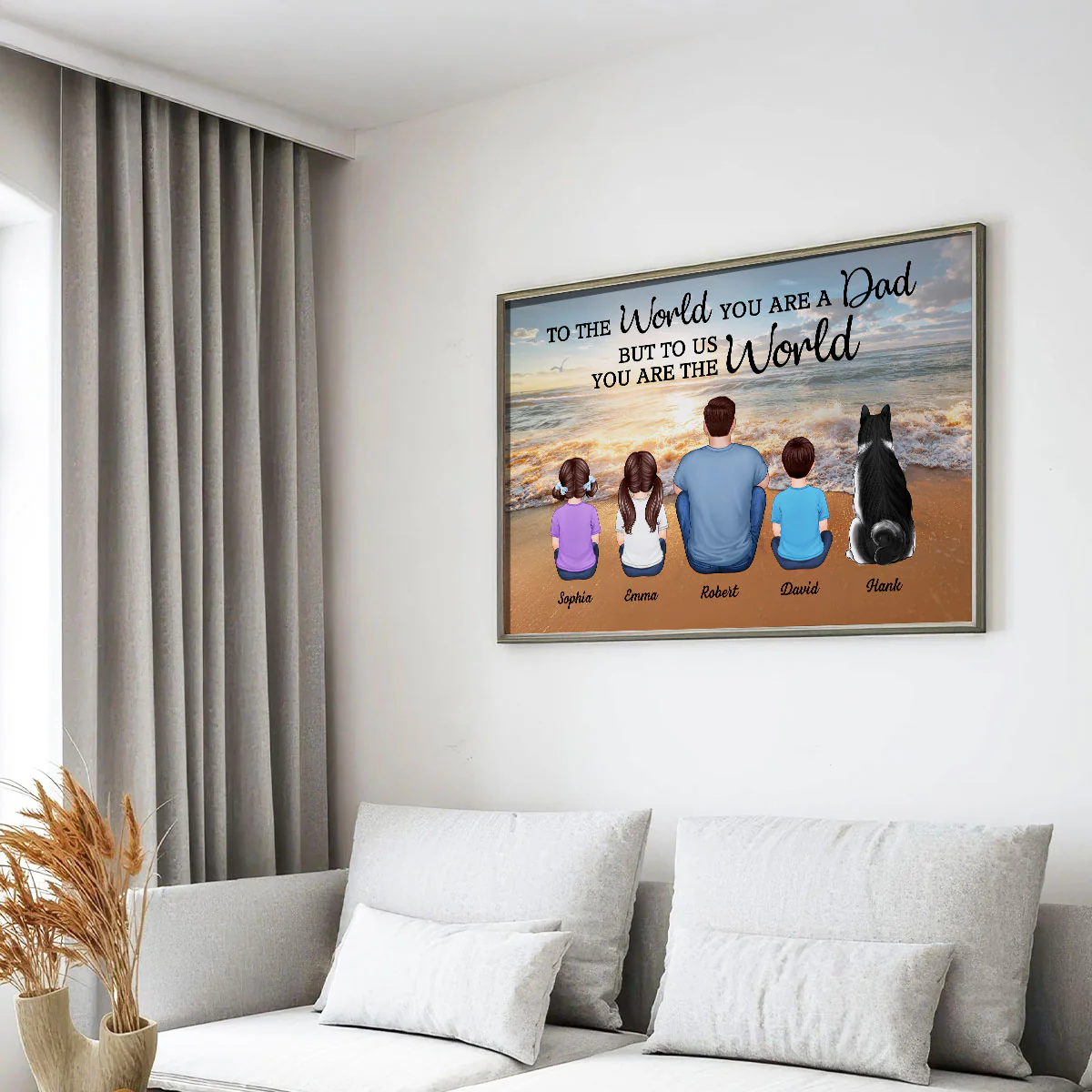 Beach Landscape To The World You Are A Dad Personalized Poster| Heartfelt Father's Day Gift For Dad, Husband - Image 11