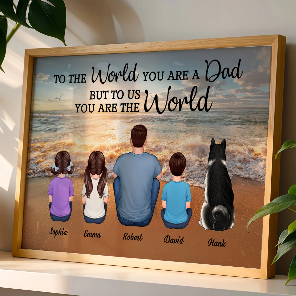 Beach Landscape To The World You Are A Dad Personalized Poster| Heartfelt Father's Day Gift For Dad, Husband - Image 2