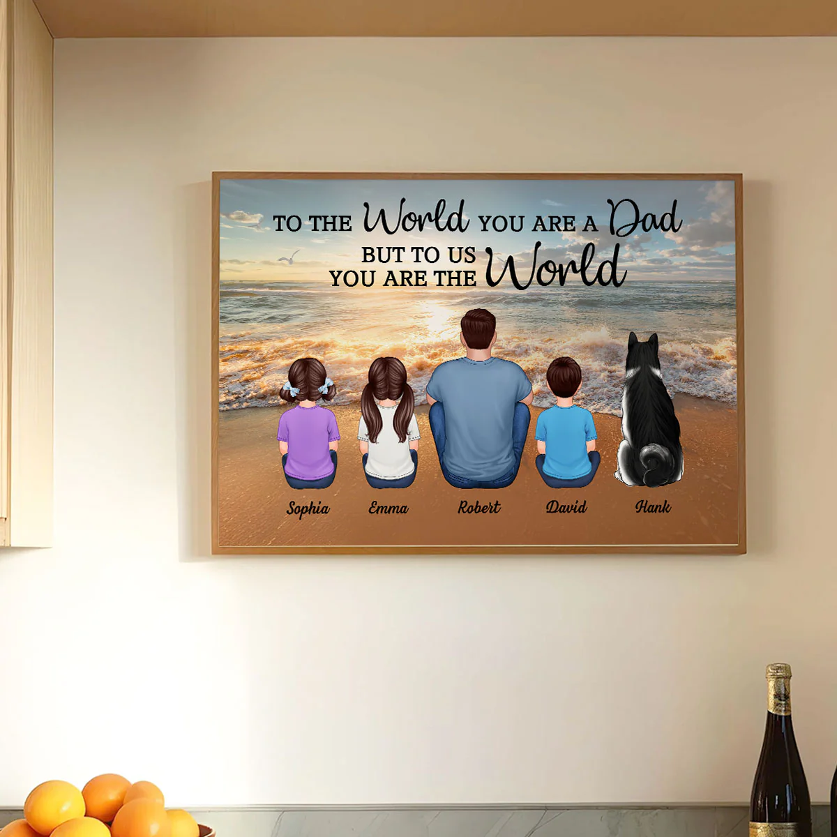 Beach Landscape To The World You Are A Dad Personalized Poster| Heartfelt Father's Day Gift For Dad, Husband - Image 5